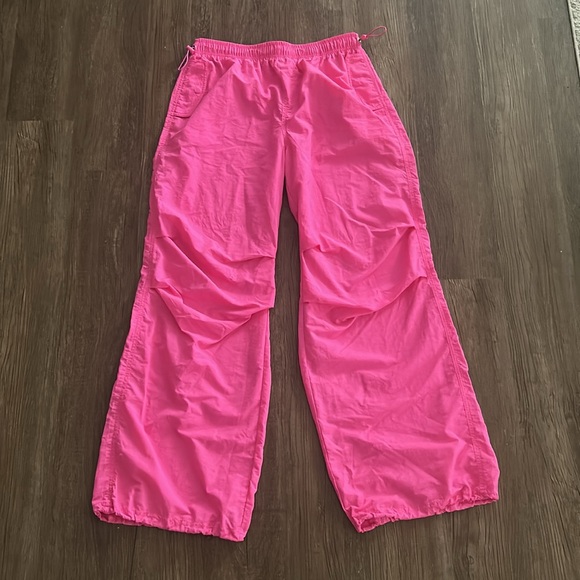 These Three Boutique Pink Parachute Pants - Picture 2 of 3